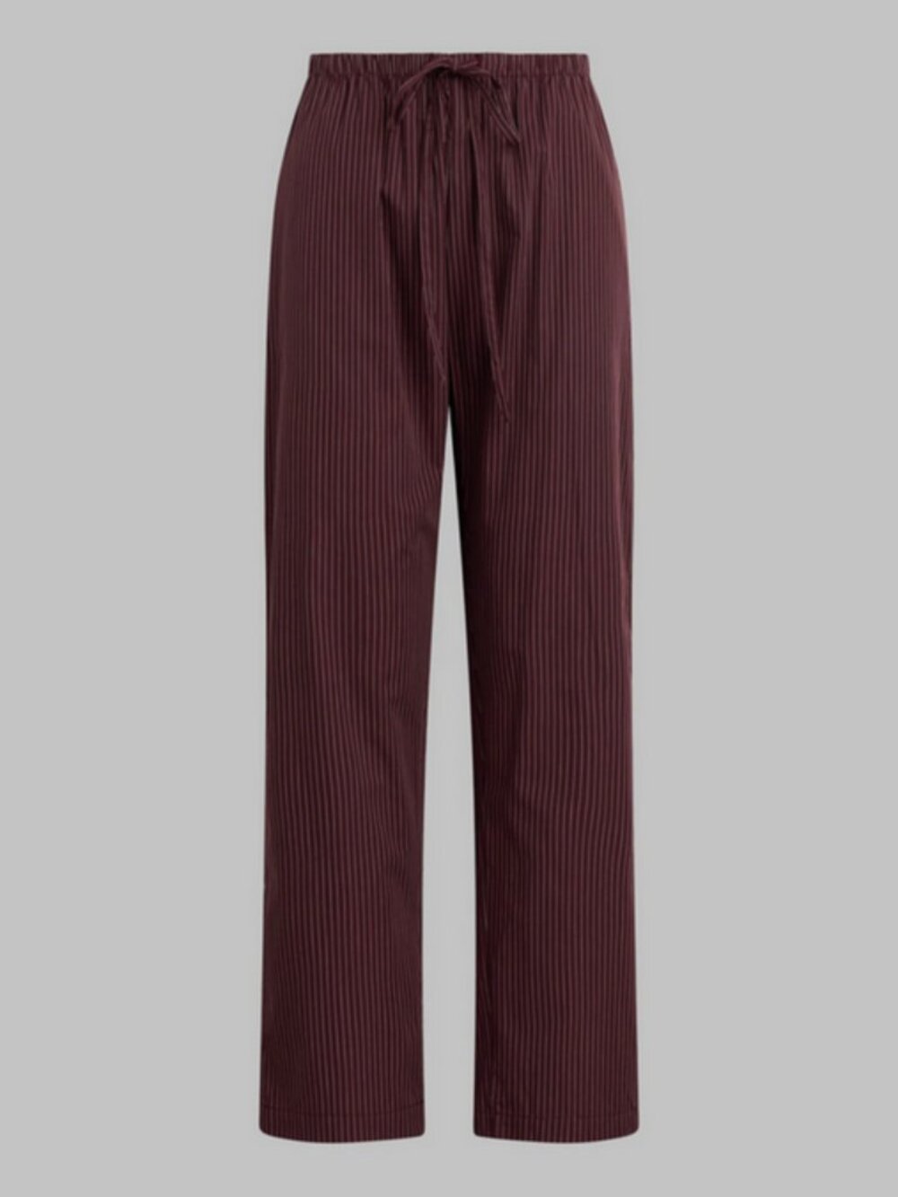 LESET Yoshi Stripe Classic Tie Pant - Bordeaux Rose Stripe